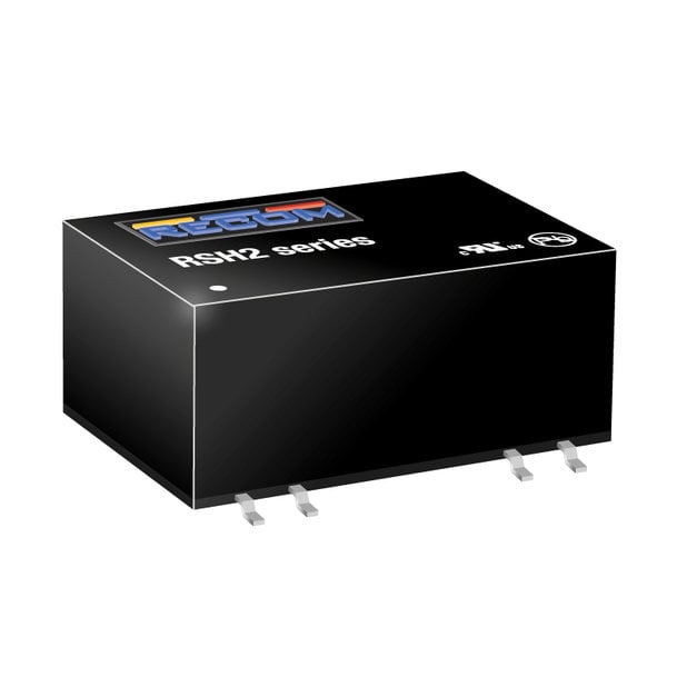 Compact and highly efficient:2 W DC/DC converters of the RECOM RSH2 series at Rutronik